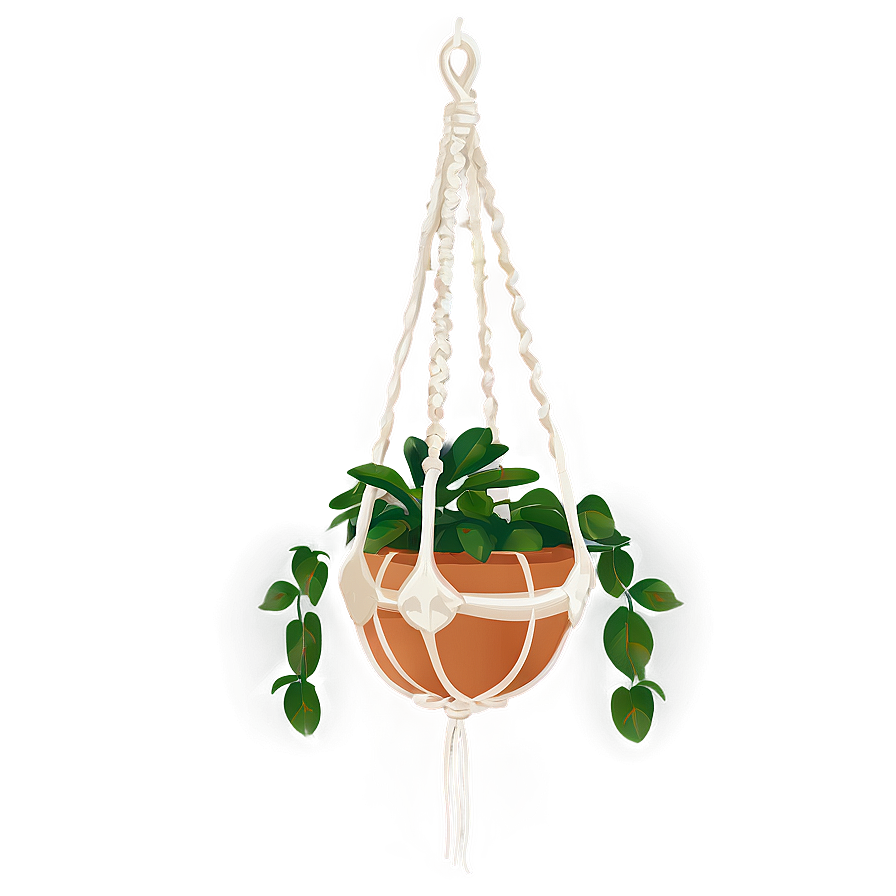 Macrame Hanging Plant Png 05252024