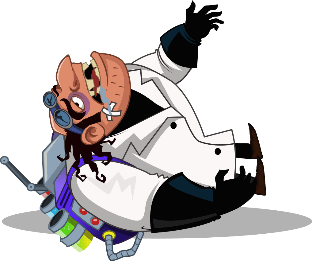 Mad Scientist Cartoon Character