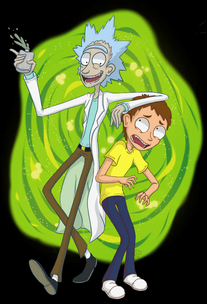 Mad Scientistand Apprentice Adventure PNG with transparent background