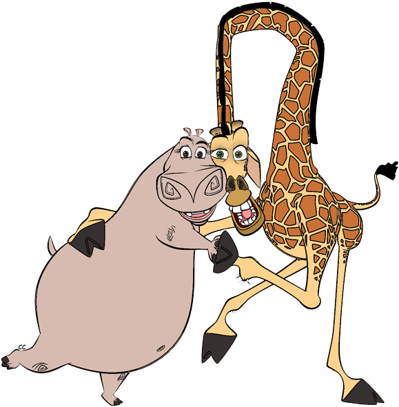 Madagascar Friends Gloriaand Melman