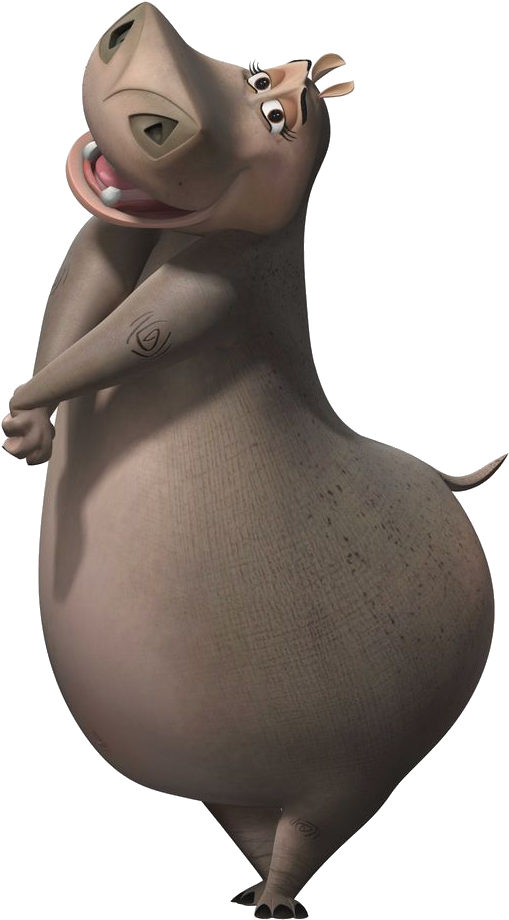 Madagascar Hippo Character Pose