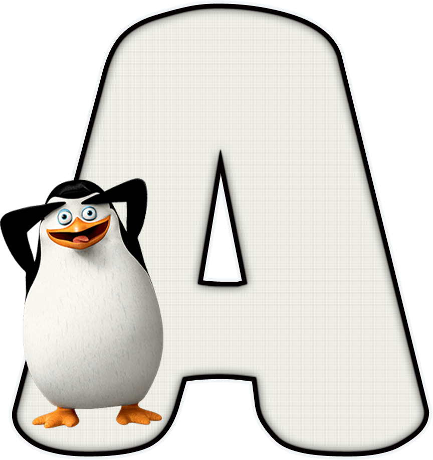 Madagascar Penguin Letter A