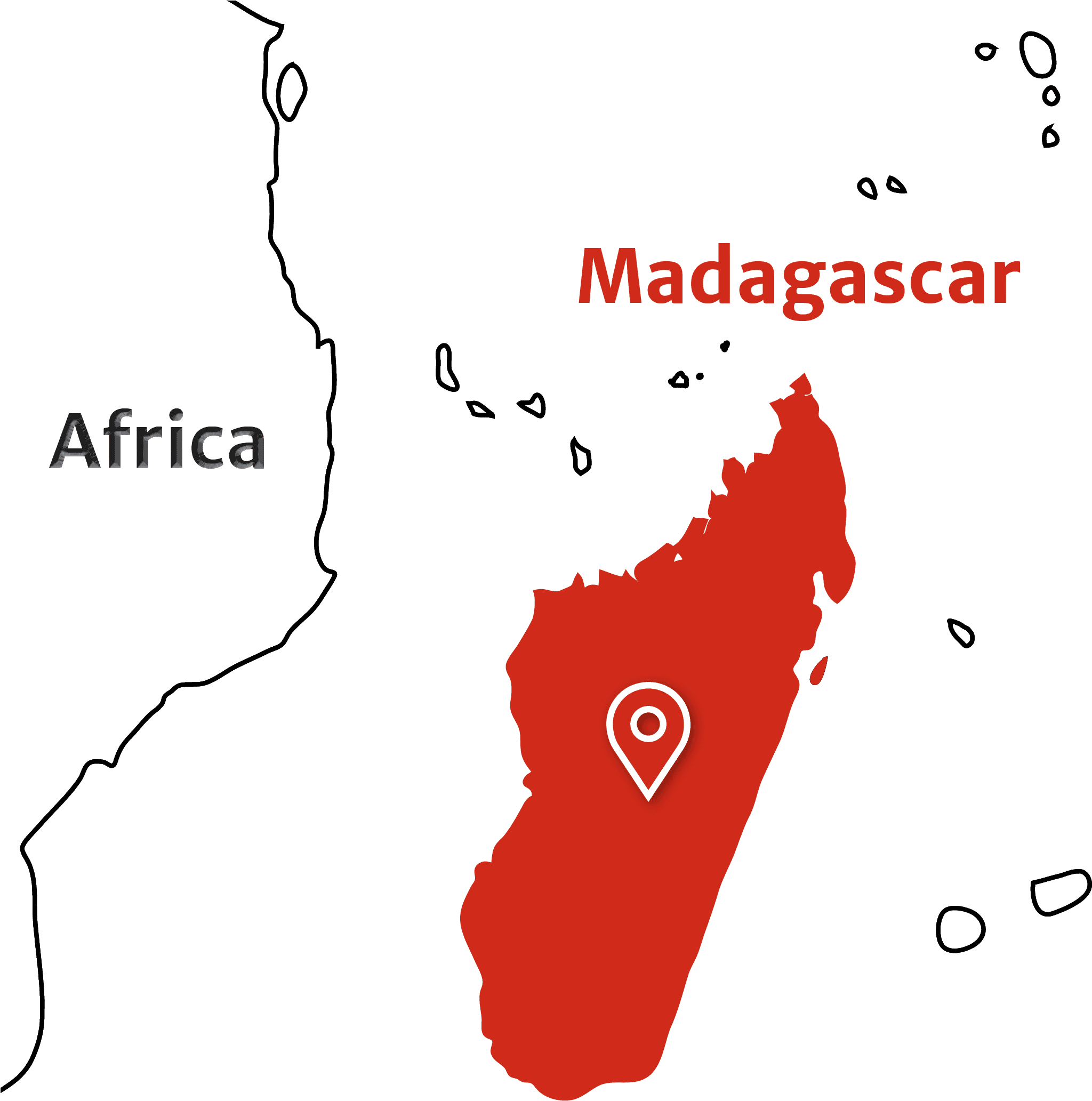 Madagascarand Africa Map