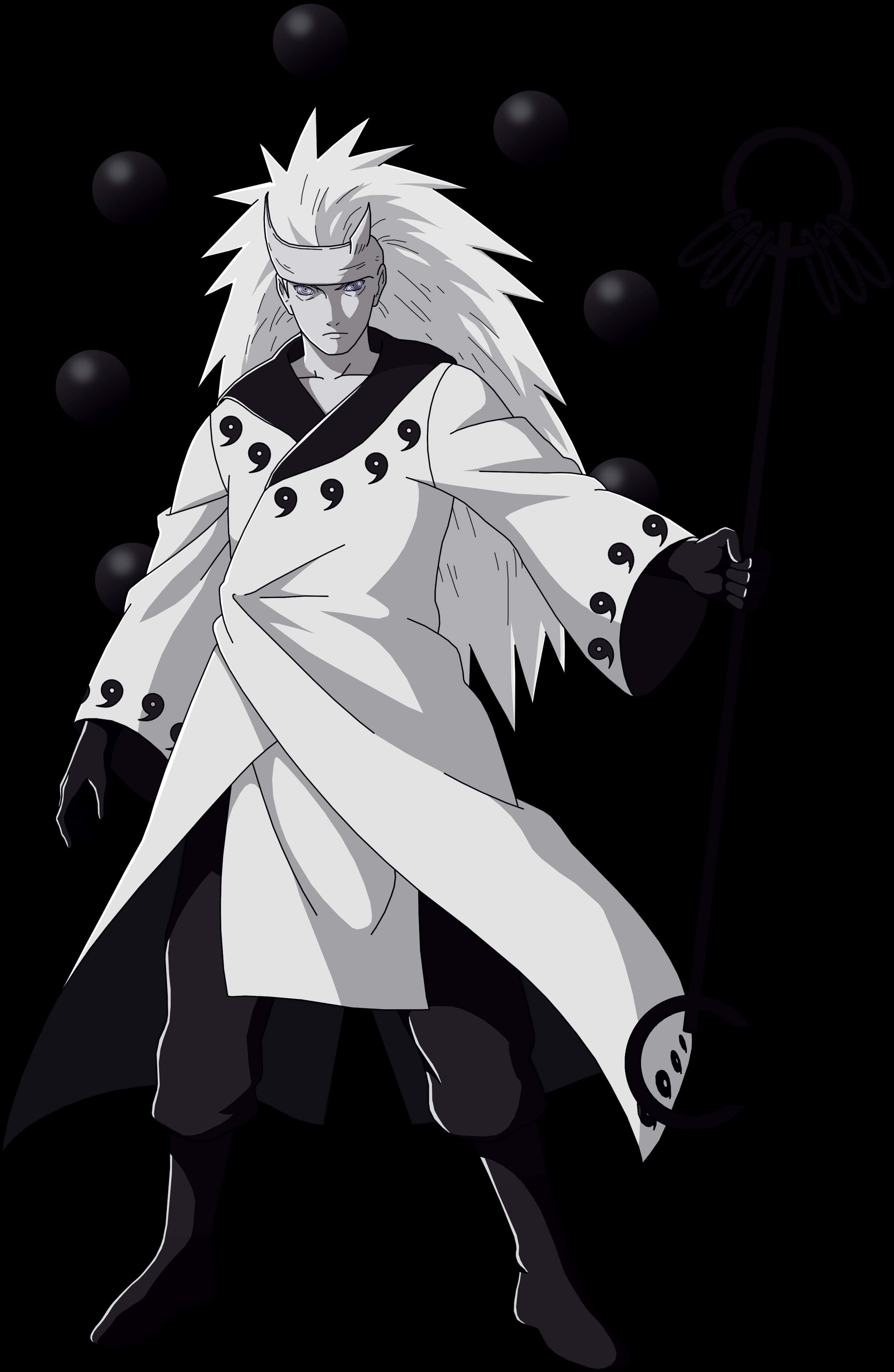 Madara Uchiha Anime Character PNG with transparent background
