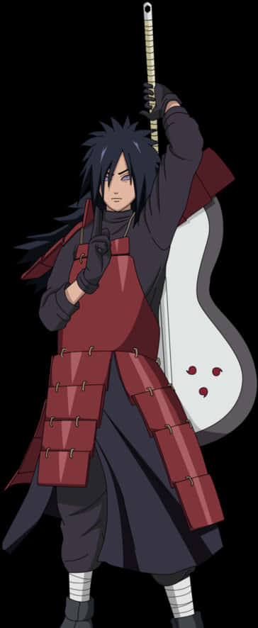Madara_ Uchiha_ Anime_ Character_ Pose PNG with transparent background