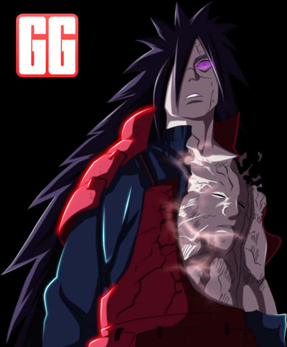 Madara Uchiha Anime Character PNG with transparent background