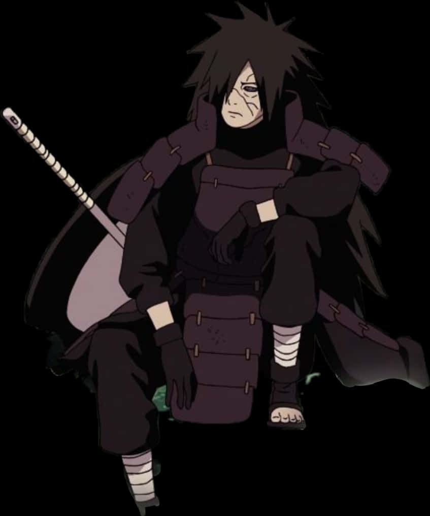 Madara Uchiha Anime Character PNG with transparent background