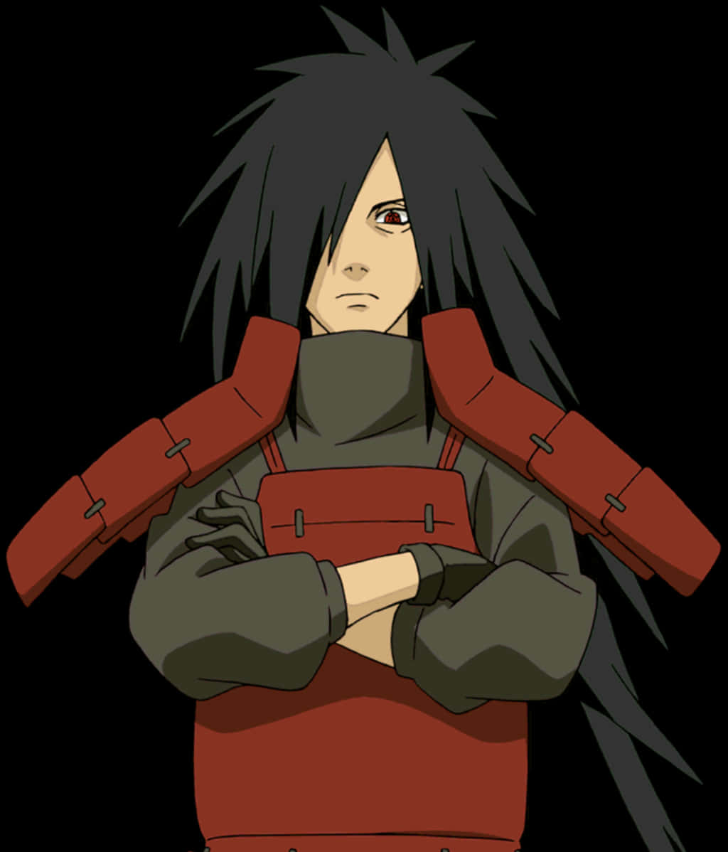 Madara Uchiha Anime Portrait PNG with transparent background