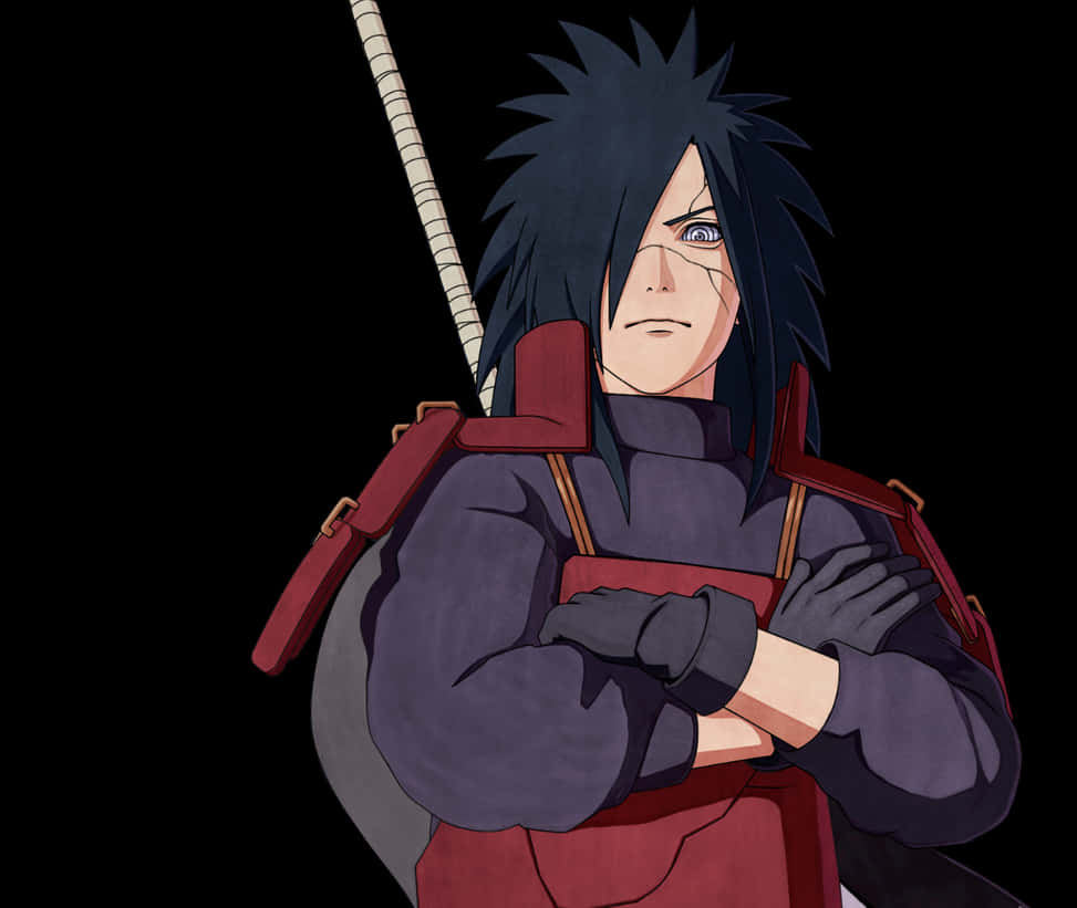 Madara Uchiha Armedand Determined PNG with transparent background