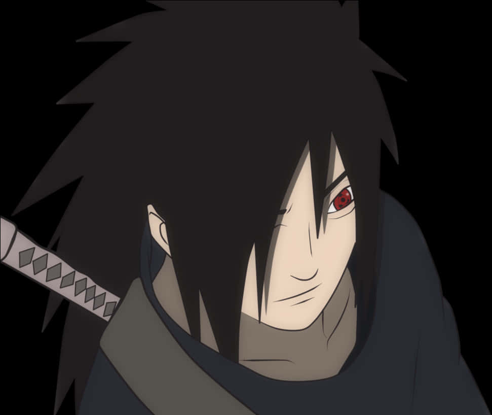 Madara Uchiha Portrait PNG with transparent background