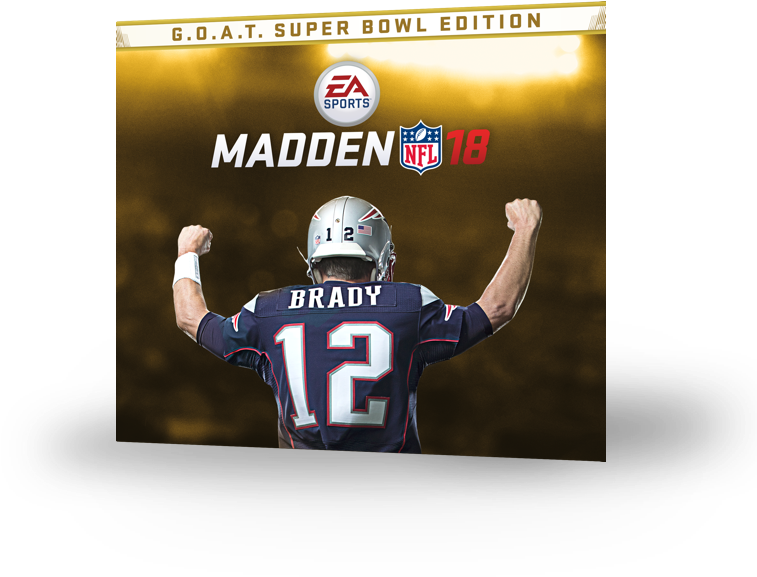 Madden N F L18 G O A T Super Bowl Edition Cover