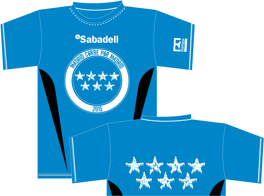 Madrid Corre Por Madrid2015 Event T Shirt Design PNG with transparent background