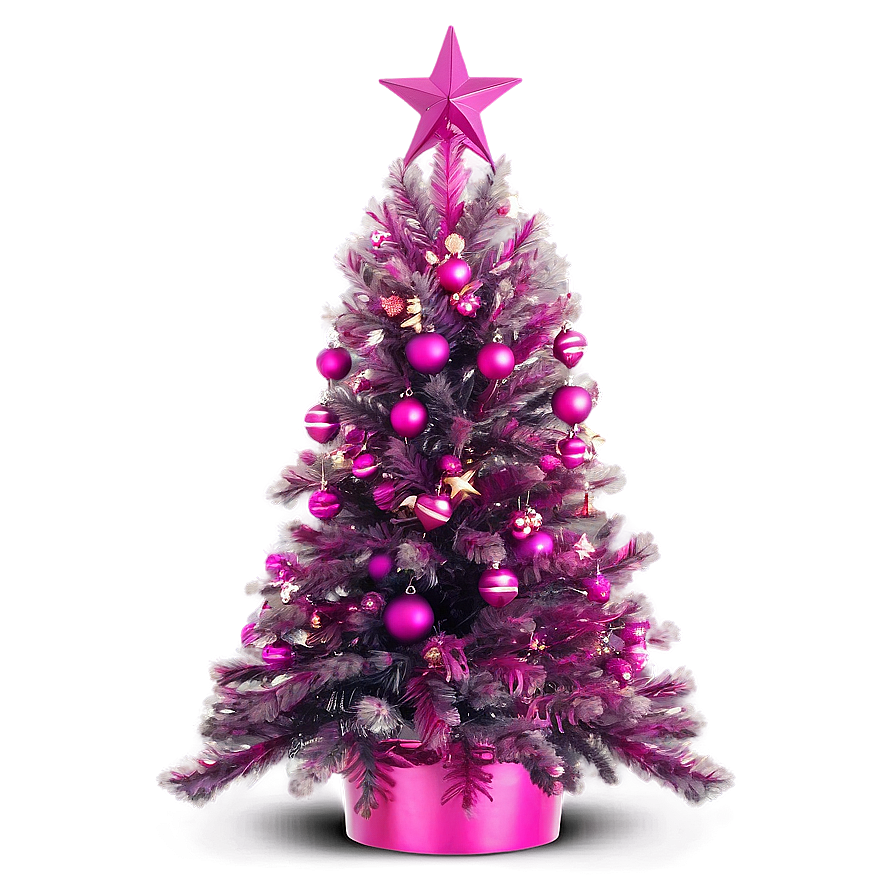 Magenta Pink Christmas Tree Png 75