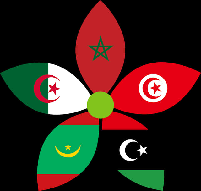 Maghreb Flags Flower Art