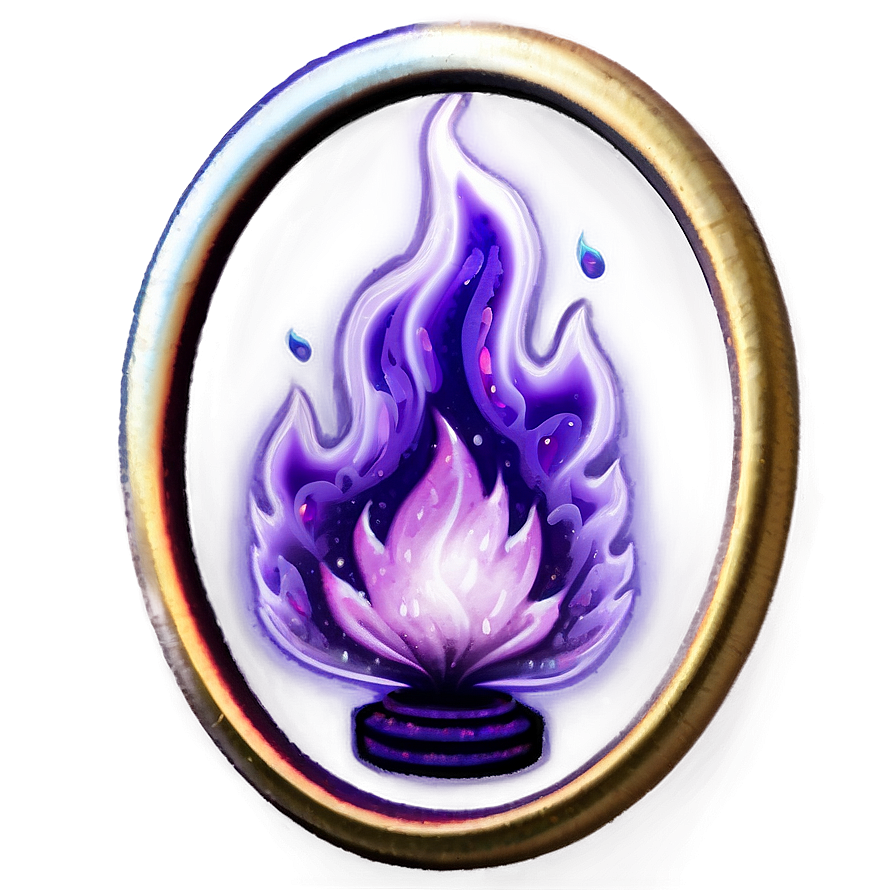 Magic Purple Fire PNG kiy PNG with transparent background