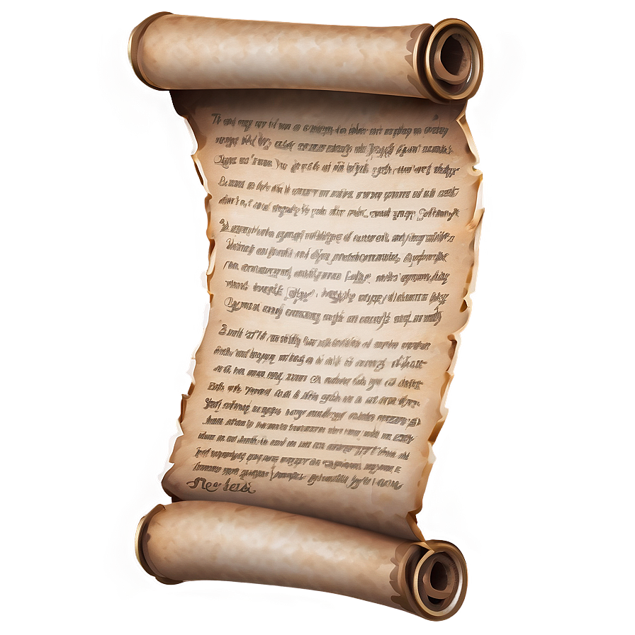 Magic Spell Scroll Paper Png 84