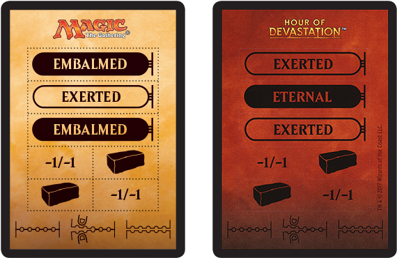 Magic The Gathering Status Tokens PNG with transparent background