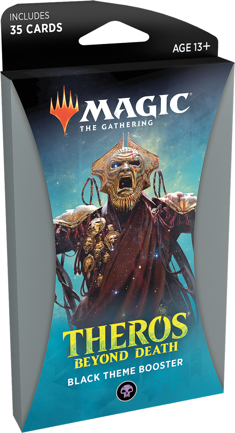 Magic The Gathering Theros Beyond Death Black Theme Booster Pack PNG with transparent background