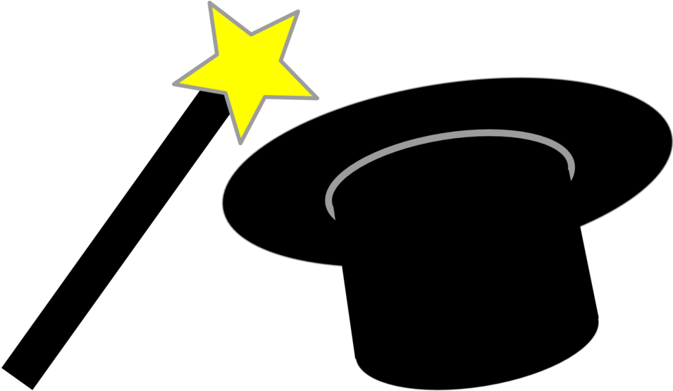Magic Wand And Hat - Top Hat And Wand, HD Png Download PNG image with a transparent background, free high-resolution download