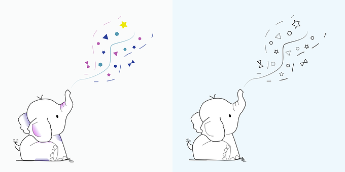 Magical Elephant Sneezing Stars.jpg PNG with transparent background