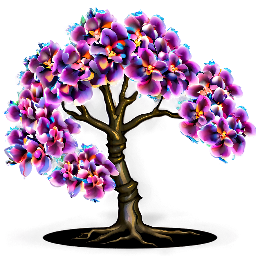 Magical Flower Tree Scene Png 48