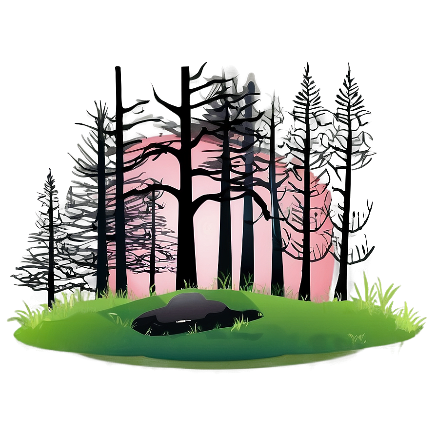 Magical Forest Silhouette Png 06262024