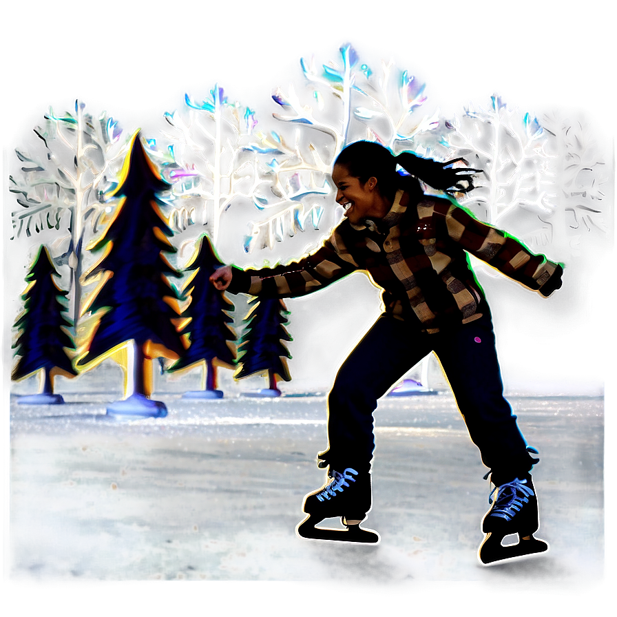 Magical Ice Skating Night PNG 90 PNG with transparent background