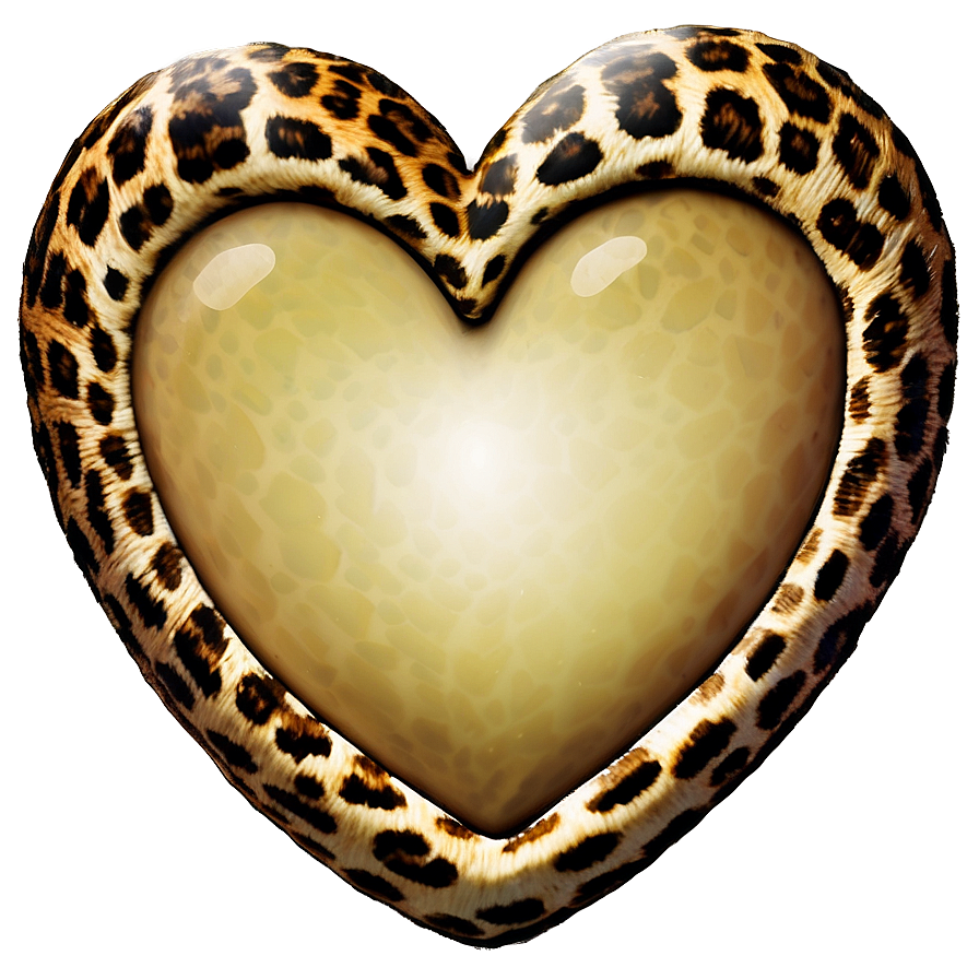 Magical Leopard Heart Png 06282024