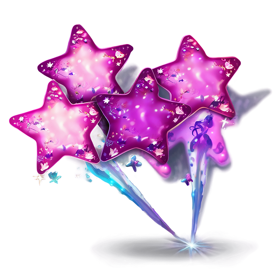 Magical Pink Stars Png 68