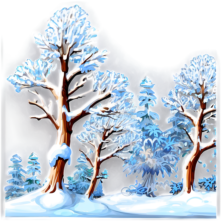 Magical Snow-capped Trees Png 35