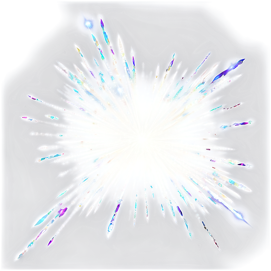 Magical White Glitter Burst Png 39