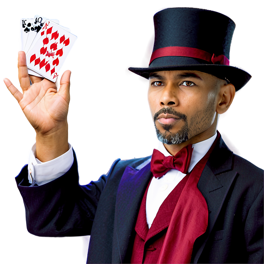 Magician Cards Trick Png 06262024