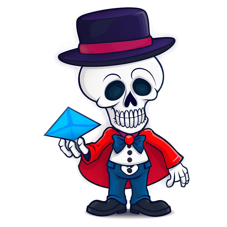 Magician Skeleton Cartoon Png Jyi