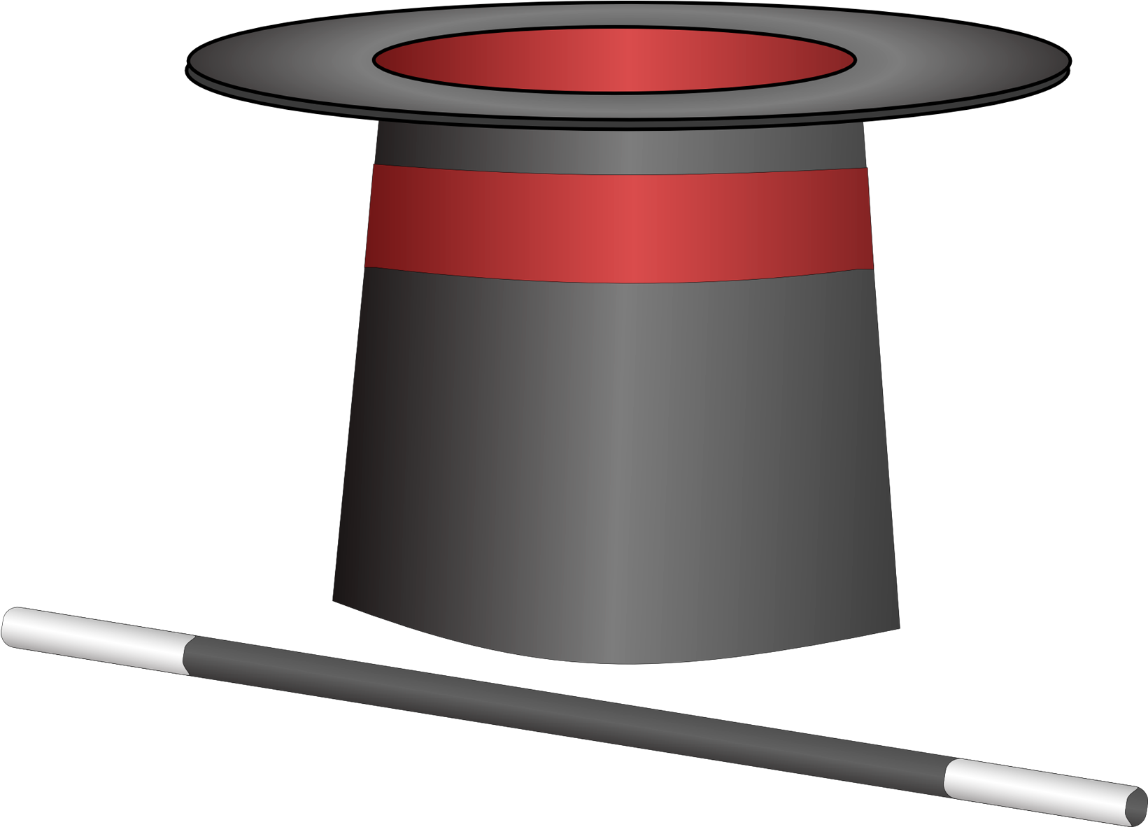 Magician Hat With Wand Png Image - Magicians Hat And Wand, Transparent Png PNG image with a transparent background, free high-resolution download