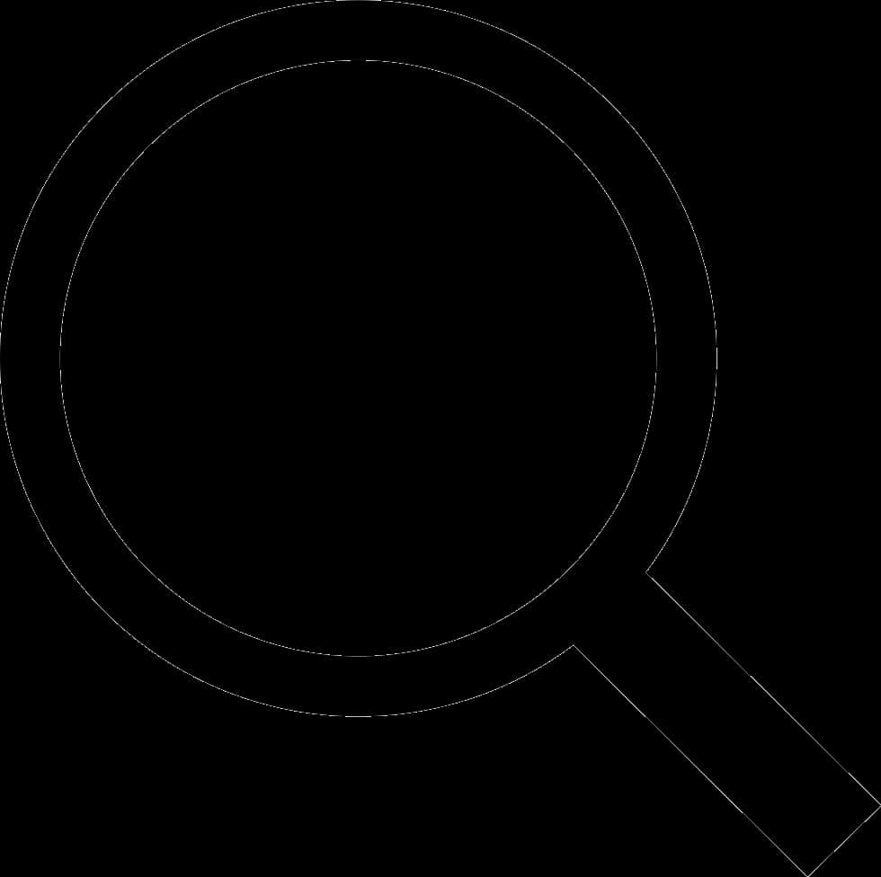 Magnifying Glass Icon Blackand White