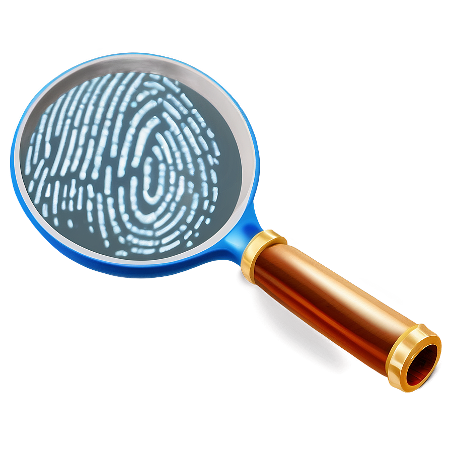 Magnifying Glass With Fingerprints Png 05042024