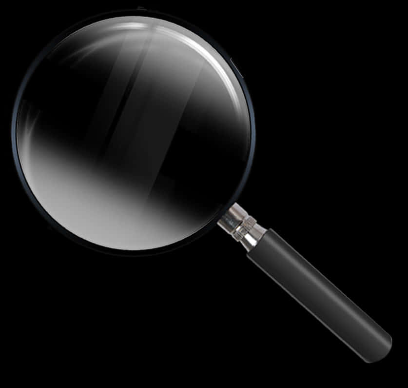 Magnifying Glasson Black Background PNG image with a transparent background, free high-resolution download