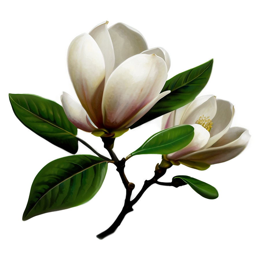 Magnolia Flower Illustration Png 06252024