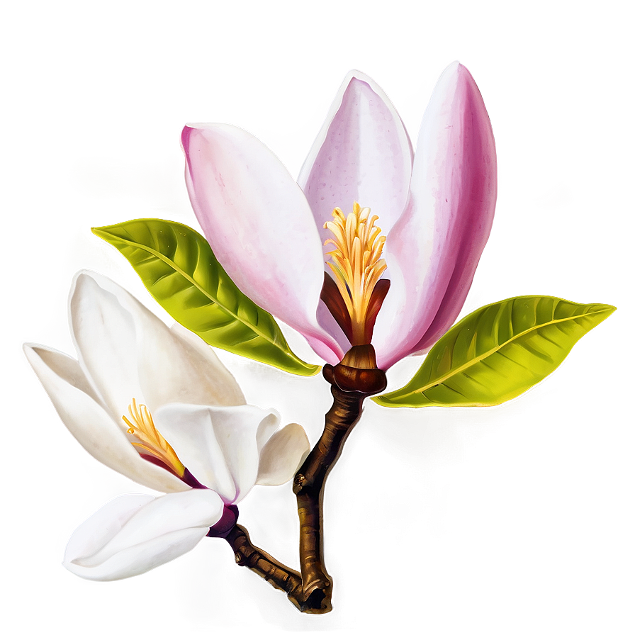 Magnolia Flower Mural Png Bxa21