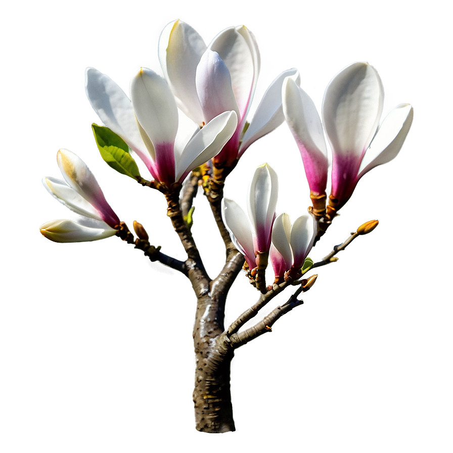 Magnolia Tree in Bloom PNG qgq1 PNG image with a transparent background, free high-resolution download