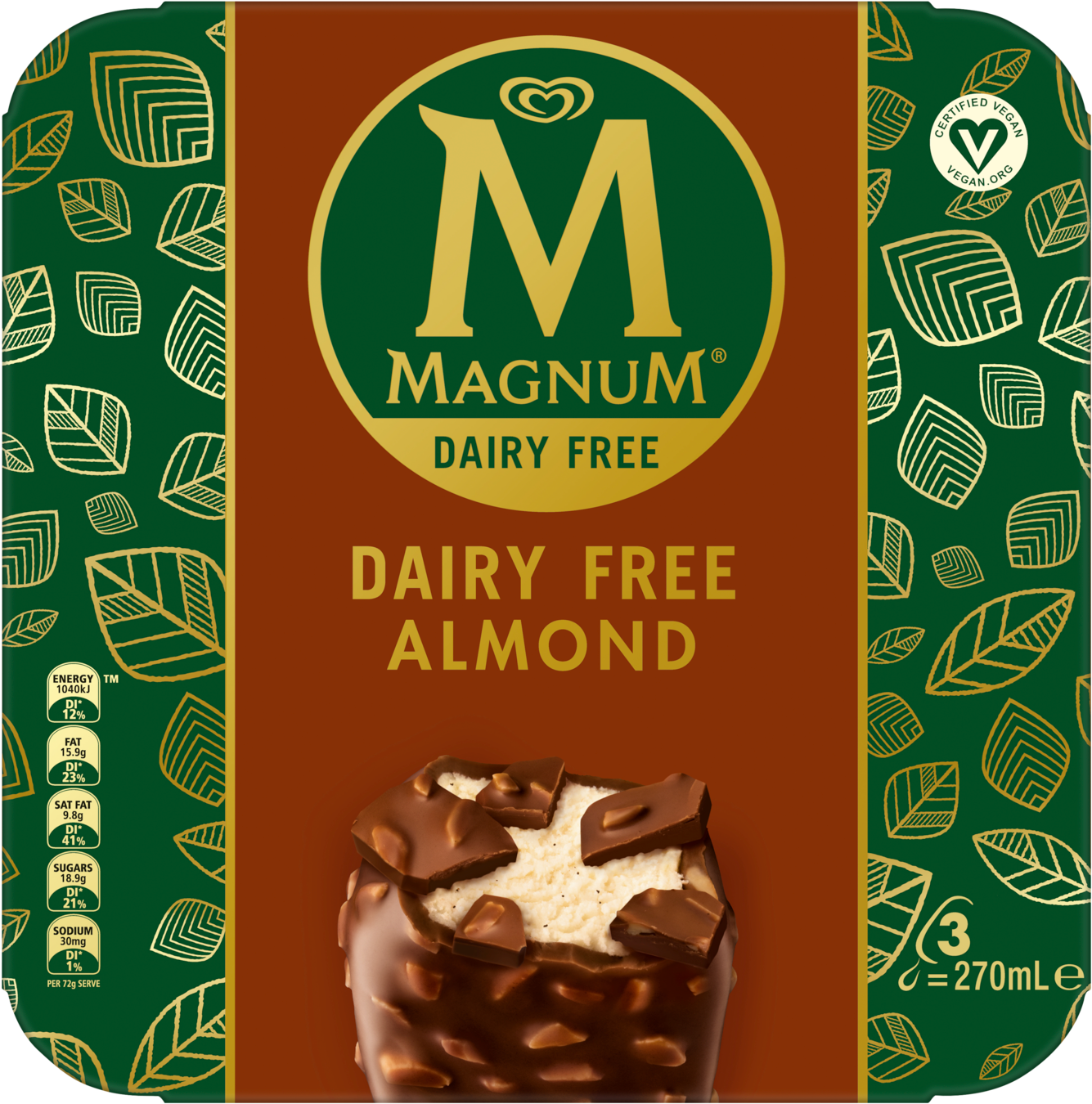 Magnum Dairy Free Almond, HD Png Download PNG with transparent background
