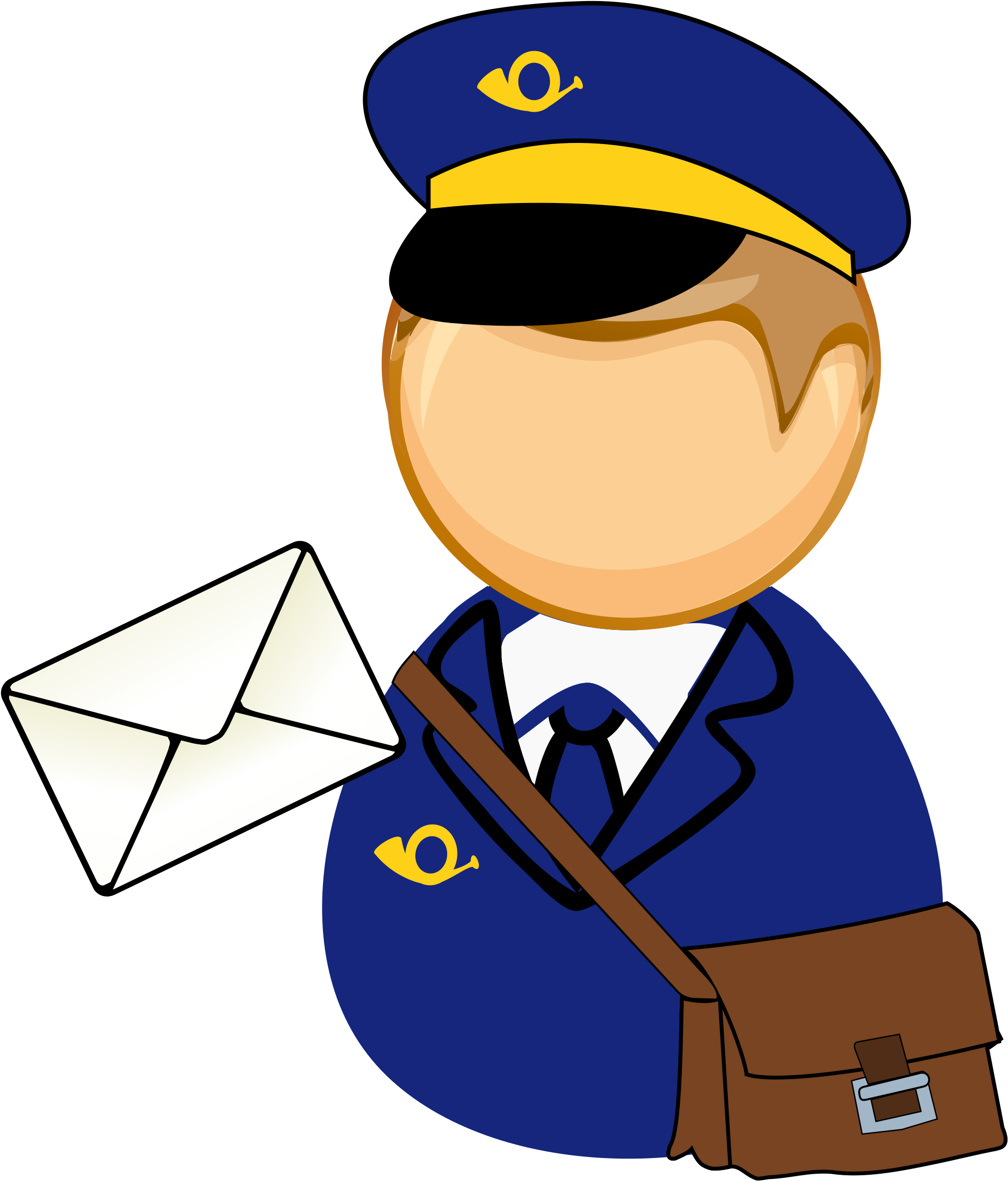 Mail Carrier Cartoon Character PNG image with a transparent background, free high-resolution download