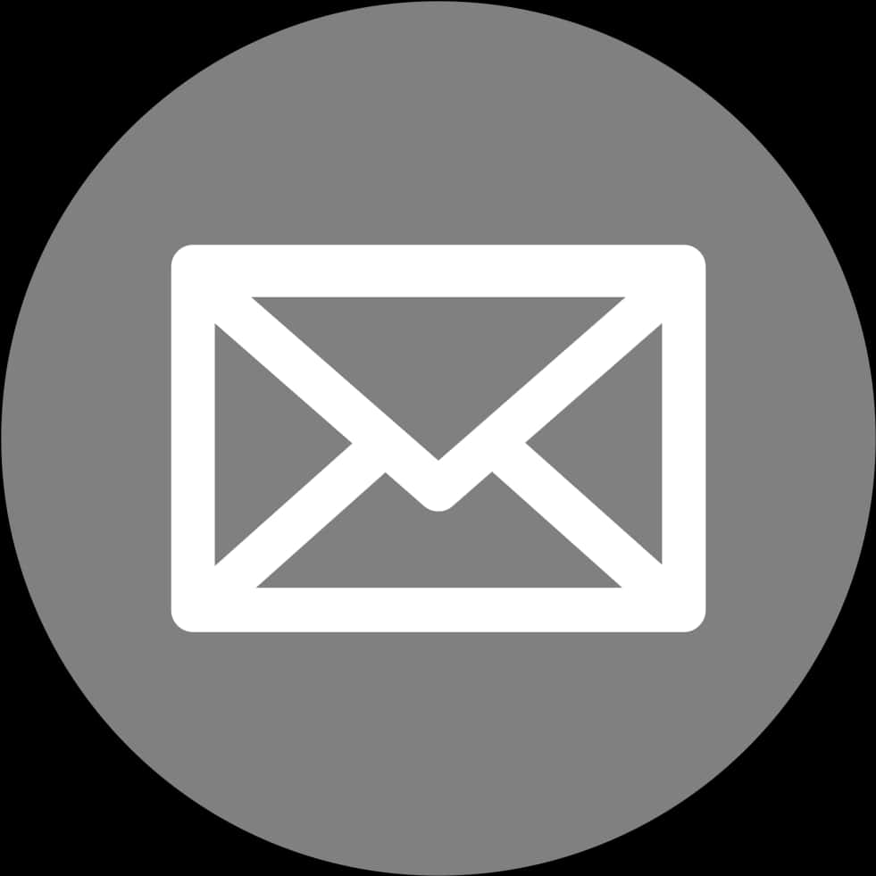 Mail Envelope Icon Gray Background