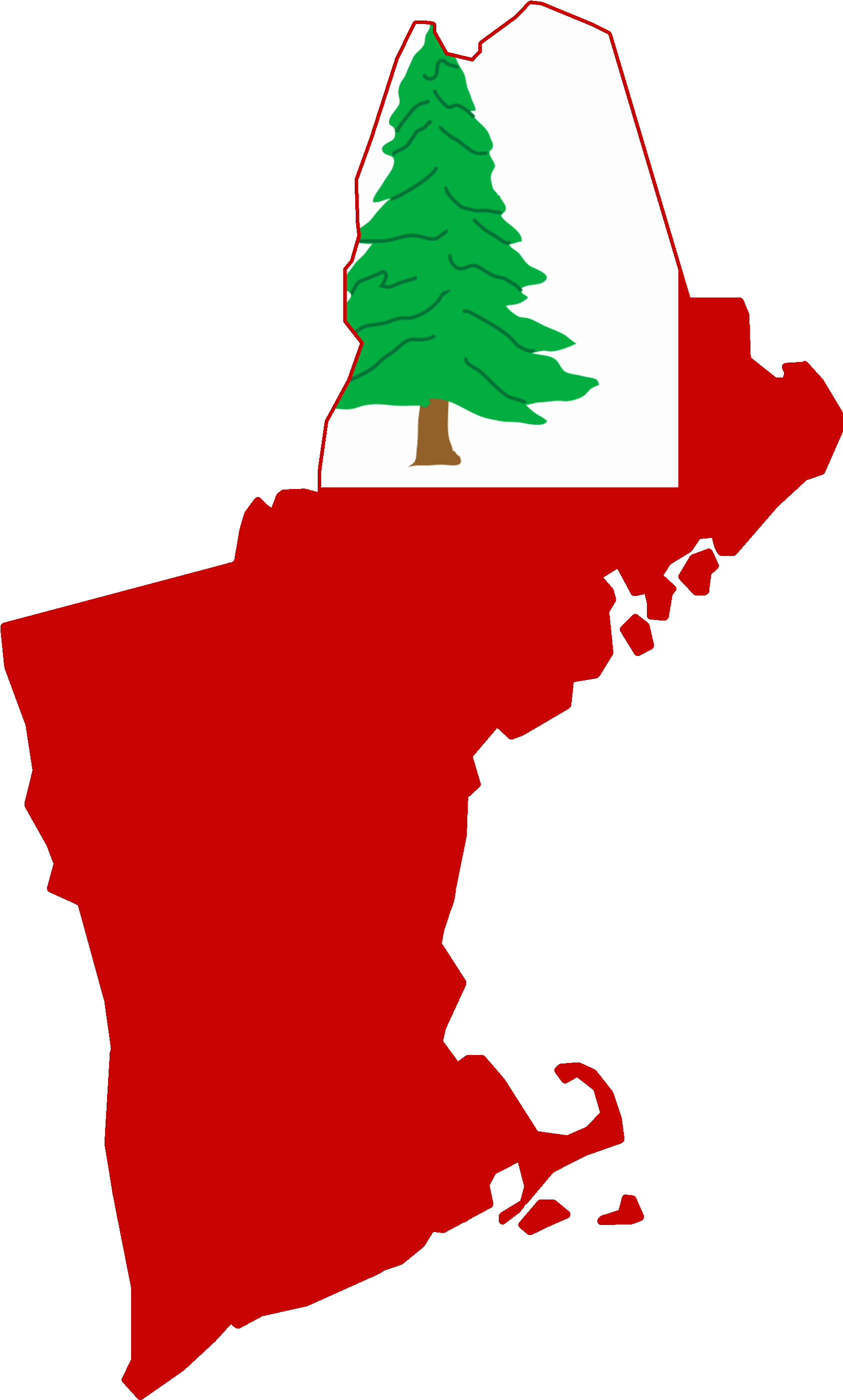 Flag Map Of New England - New England Region In Usa, HD Png Download PNG with transparent background