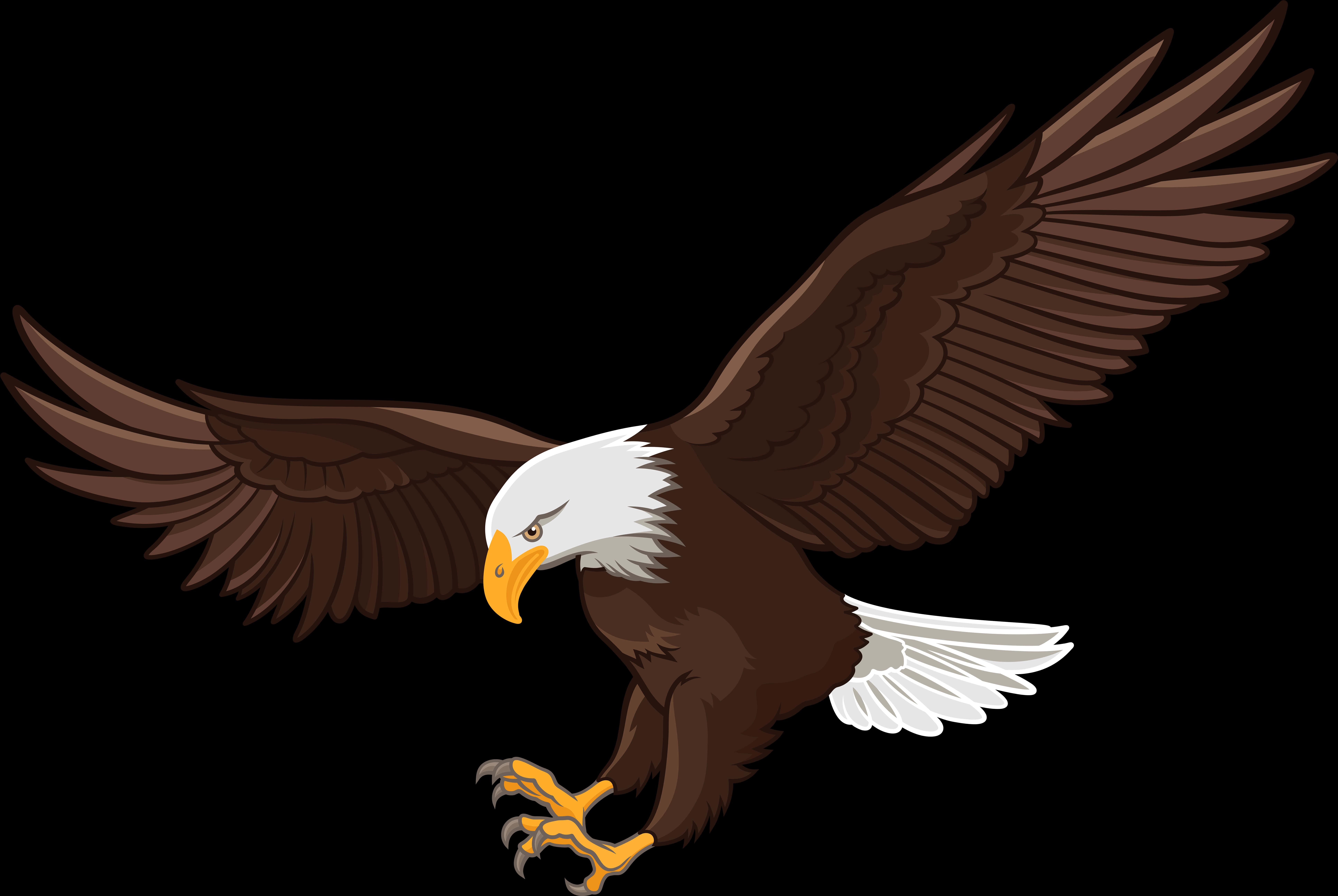 Cute Eagle Png Black And White - Bald Eagle Clipart Png, Transparent Png PNG with transparent background