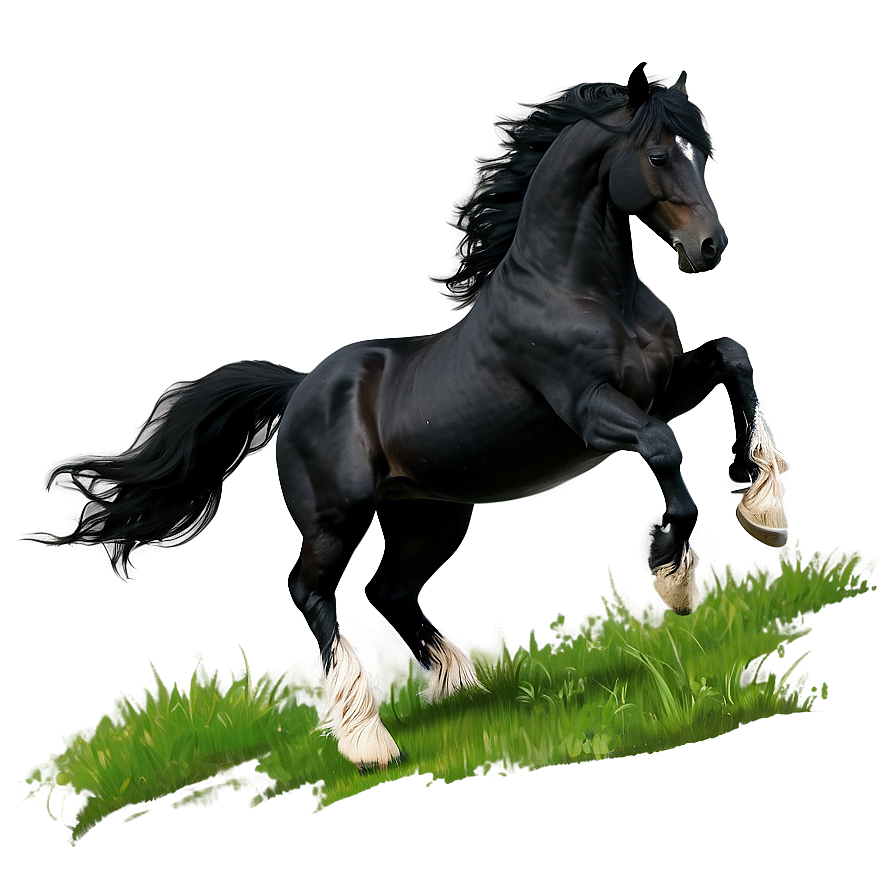 Majestic Black Stallion Png Cpe39