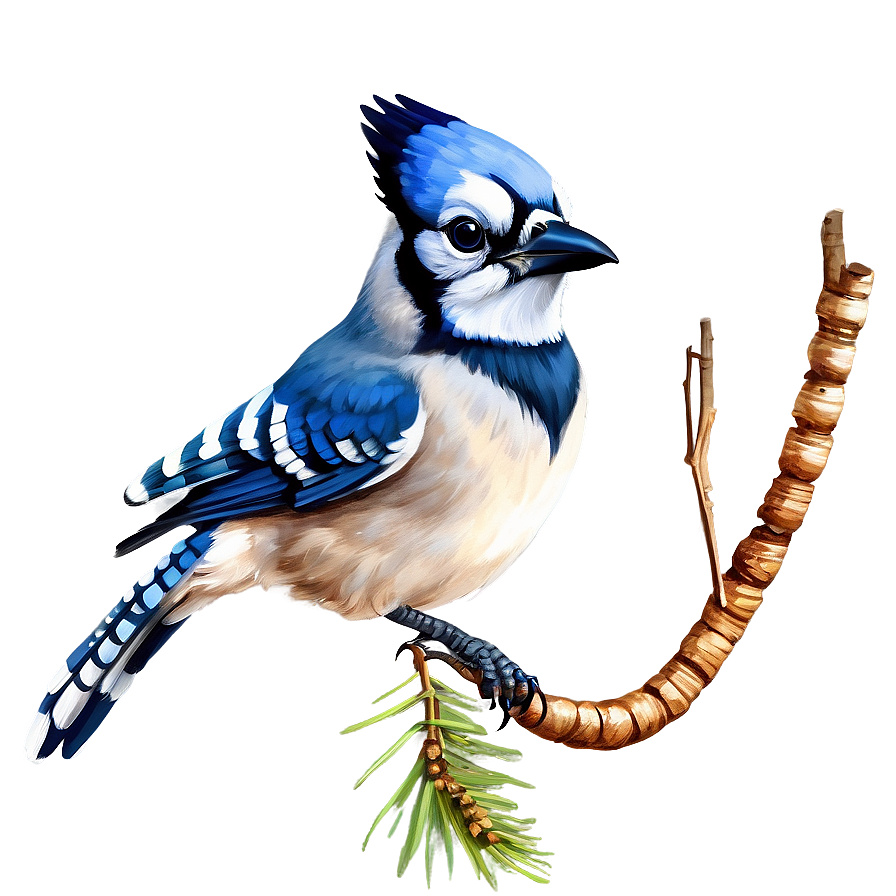 Majestic Blue Jay Portrait Png 31