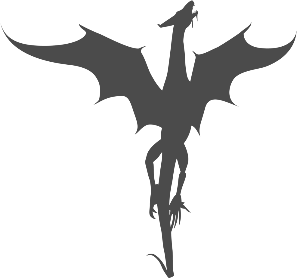 Majestic Dragon Silhouette