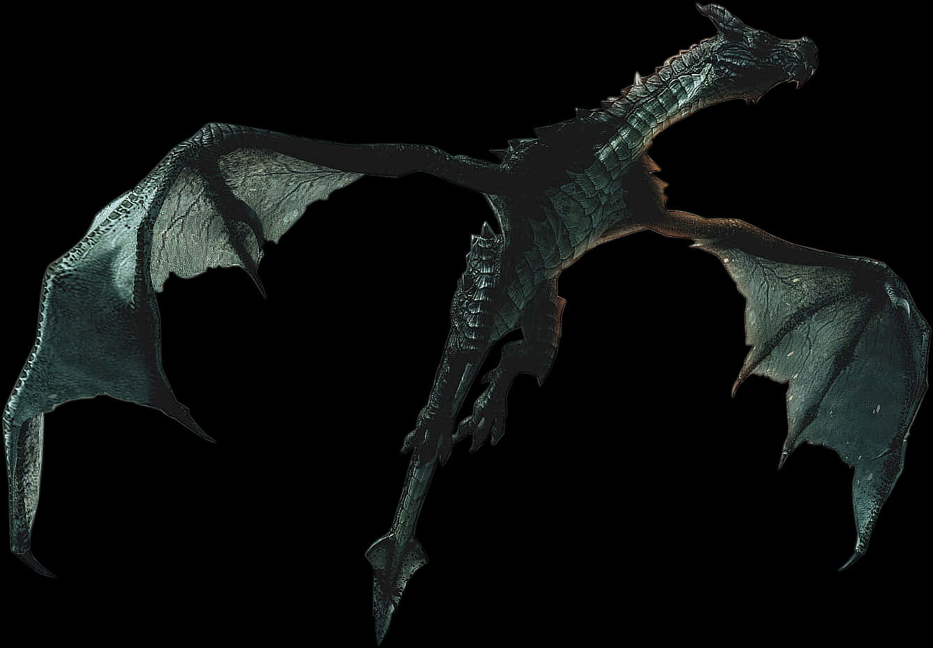 Majestic Dragonin Flight PNG with transparent background