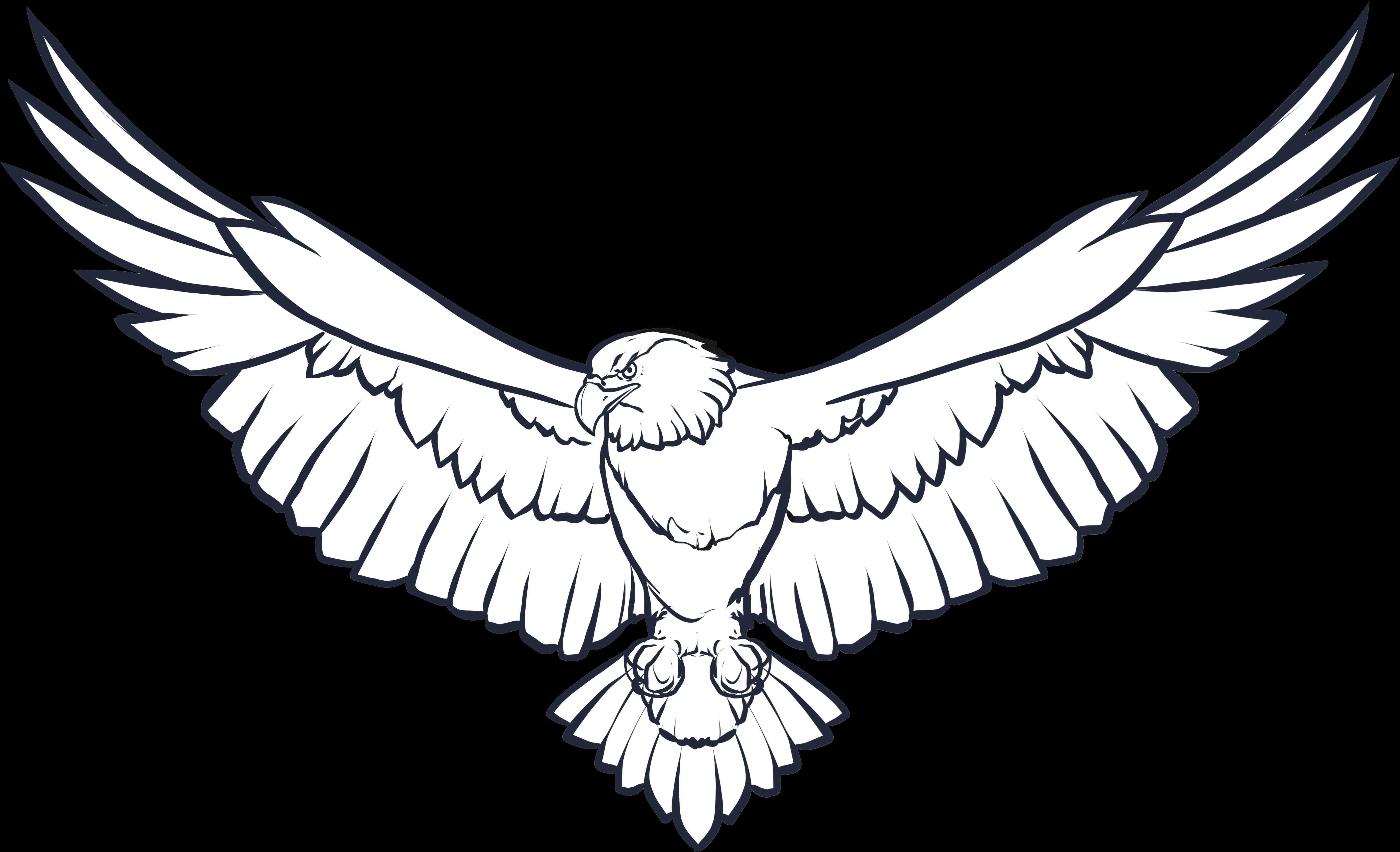 Eagle Wings Png Photo - Eagle Clip Art Black And White, Transparent Png PNG with transparent background